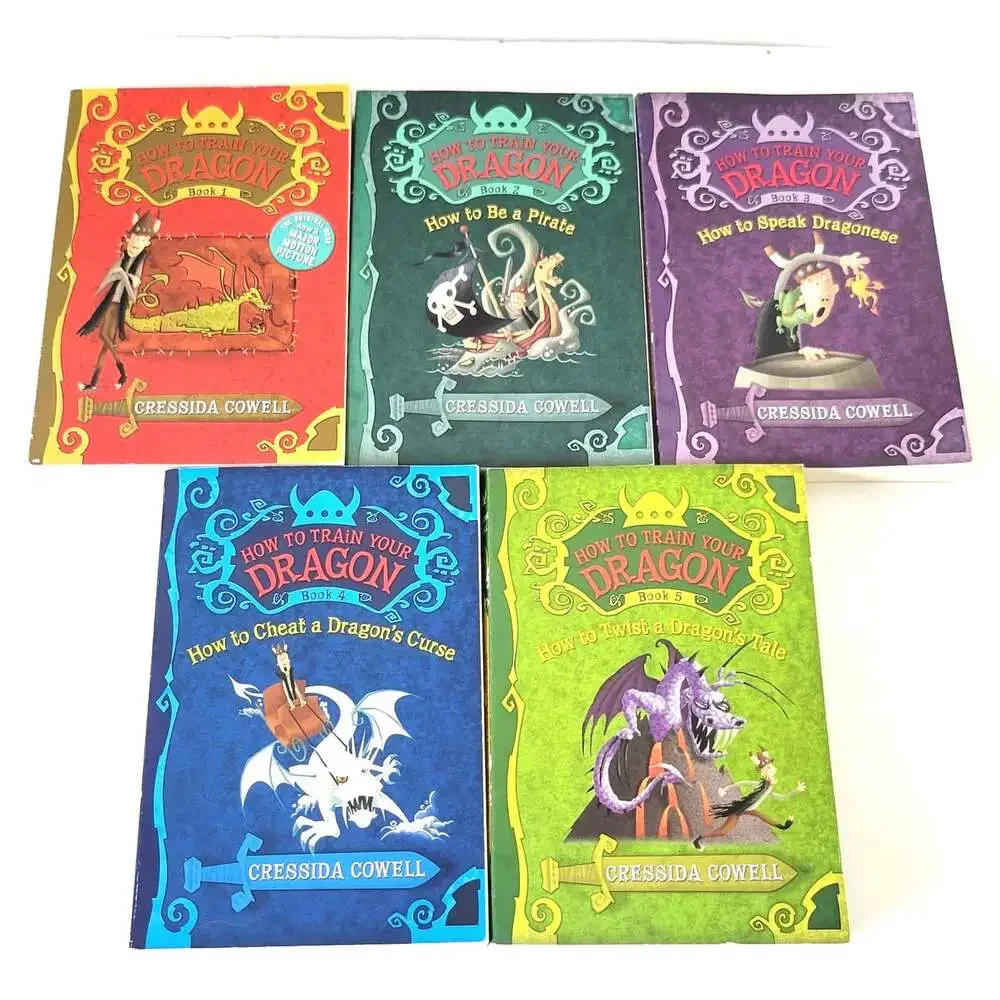 How To Train Your Dragon Books 1-5 Lot Paperback Cressida Cowell
